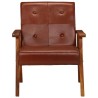 Fauteuil marron cuir véritable 623097623097