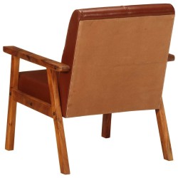 Fauteuil marron cuir véritable 623097623097