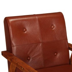 Fauteuil marron cuir véritable 623097623097