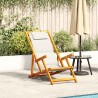 Chaise pliante avec accoudoirs en bois d'acacia gris clair et textilène 623098623098