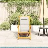 Chaise pliante avec accoudoirs en bois d'acacia gris clair et textilène 623098623098