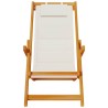 Chaise pliante avec accoudoirs en bois d'acacia gris clair et textilène 623098623098