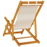 Chaise pliante avec accoudoirs en bois d'acacia gris clair et textilène 623098623098