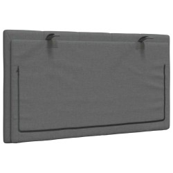 Coussin de tête de lit Hanko gris foncé 80 cm tissu 623099623099