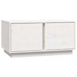 Table basse Blanc 80x50x40 cm Bois massif de pin 623104623104