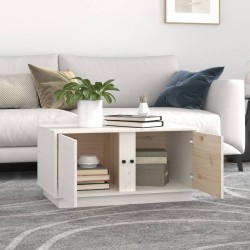 Table basse Blanc 80x50x40 cm Bois massif de pin 623104623104