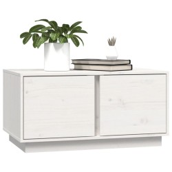 Table basse Blanc 80x50x40 cm Bois massif de pin 623104623104