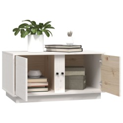 Table basse Blanc 80x50x40 cm Bois massif de pin 623104623104
