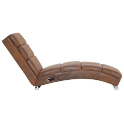 Chaise longue de massage Marron Similicuir daim 623109623109