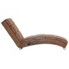 Chaise longue de massage Marron Similicuir daim 623109623109