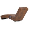 Chaise longue de massage Marron Similicuir daim 623109623109