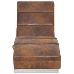 Chaise longue de massage Marron Similicuir daim 623109623109