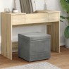 Tabouret Gris foncé 41 x 41 x 40 cm Velours et Bois Composite 623112623112