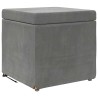 Tabouret Gris foncé 41 x 41 x 40 cm Velours et Bois Composite 623112623112