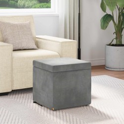 Tabouret Gris foncé 41 x 41 x 40 cm Velours et Bois Composite 623112623112