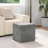 Tabouret Gris foncé 41 x 41 x 40 cm Velours et Bois Composite 623112623112