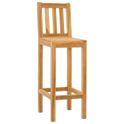 Tabouret de bar 2 pcs Naturel Bois de teck massif 623113623113