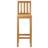Tabouret de bar 2 pcs Naturel Bois de teck massif 623113623113
