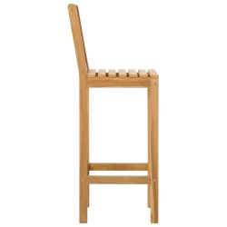 Tabouret de bar 2 pcs Naturel Bois de teck massif 623113623113