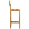 Tabouret de bar 2 pcs Naturel Bois de teck massif 623113623113