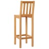 Tabouret de bar 2 pcs Naturel Bois de teck massif 623113623113