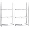 Porte-pneus à 3 niveaux 2 pcs Argenté 110x40x200 cm Acier 623116623116