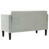 Canapé deux places gris clair 111 cm velours 623117623117