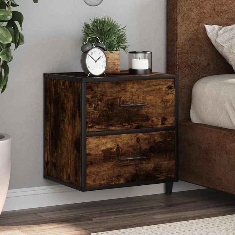 Tables de chevet murales 2 pcs Chêne fumé 40x31x39,5 cm 623119623119