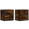 Tables de chevet murales 2 pcs Chêne fumé 40x31x39,5 cm 623119623119