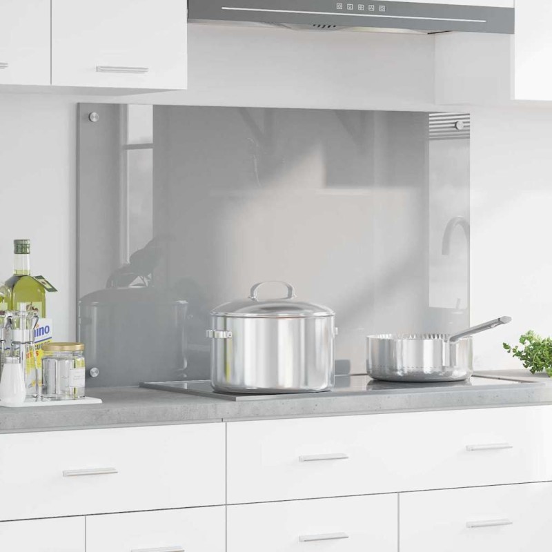Crédence de cuisine Gris clair 100 x 60 cm verre trempé 623121623121