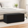 Tabouret Noir 101 x 41 x 40 cm Velours et Bois Composite 623123623123