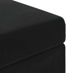 Tabouret Noir 101 x 41 x 40 cm Velours et Bois Composite 623123623123