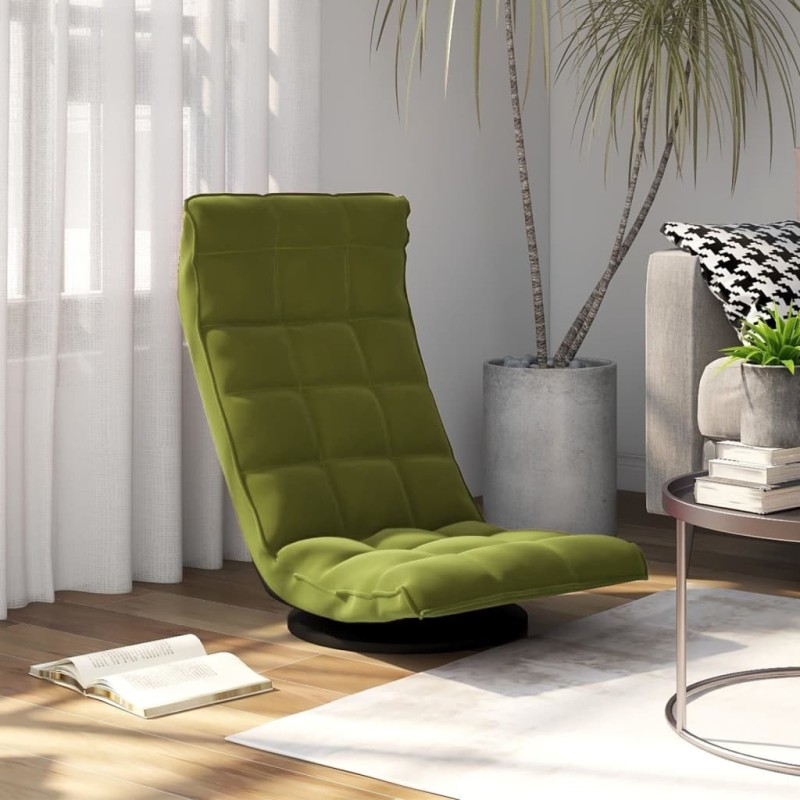 Chaise de sol pivotante Vert clair Velours 623124623124