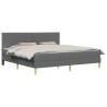 Cadre de lit Gris foncé 180 x 200 cm Polyester 623129623129