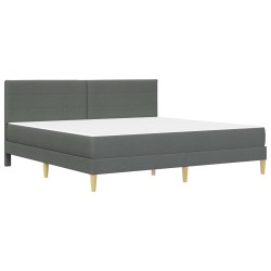 Cadre de lit Gris foncé 180 x 200 cm Polyester 623129623129