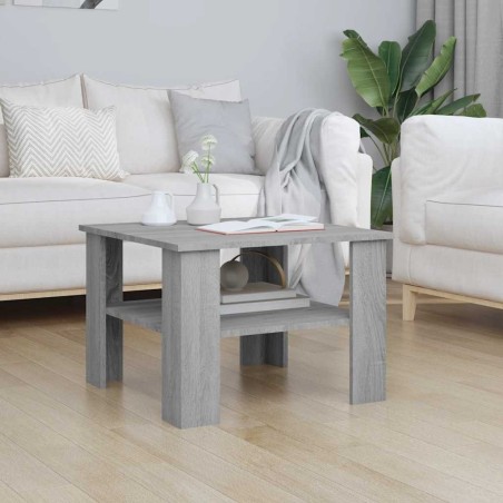 Table basse Sonoma gris 60x60x42 cm Bois d'ingénierie	 623131623131