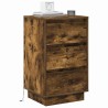 Cabinet de chevet avec tiroir Chêne fumé 39 x 34,5 x 65 cm 623132623132