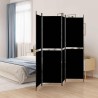 Cloison de séparation 4 panneaux Noir 200x200 cm Tissu 623135623135