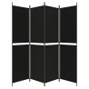 Cloison de séparation 4 panneaux Noir 200x200 cm Tissu 623135623135