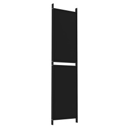 Cloison de séparation 4 panneaux Noir 200x200 cm Tissu 623135623135