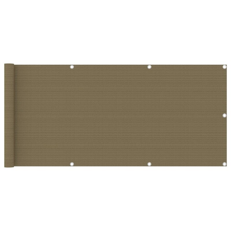 Écran de balcon Taupe 75x400 cm PEHD 623138623138