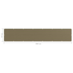 Écran de balcon Taupe 75x400 cm PEHD 623138623138