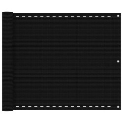 Écran de balcon Noir 75x300 cm PEHD 623139623139
