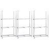 Porte-pneus à 3 niveaux 3 pcs Argenté 110x40x200 cm Acier 623140623140