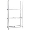 Porte-pneus à 3 niveaux 3 pcs Argenté 110x40x200 cm Acier 623140623140