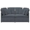 Canapé modulaire avec coussins en velours gris foncé 623149623149