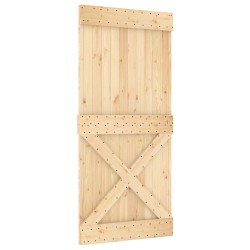 Porte coulissante NARVIK Naturel et noir 95 x 210 cm (213,5 cm) 623153623153