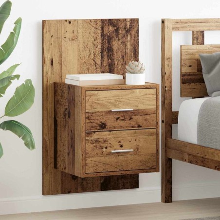 Cabinet de chevet mural 2 pcs Bois Ancien 48,5 x 32,5 x 80 cm 623156623156