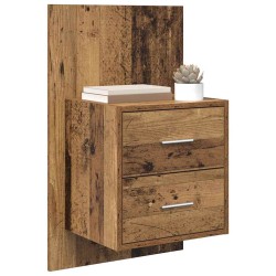 Cabinet de chevet mural 2 pcs Bois Ancien 48,5 x 32,5 x 80 cm 623156623156