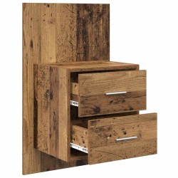 Cabinet de chevet mural 2 pcs Bois Ancien 48,5 x 32,5 x 80 cm 623156623156